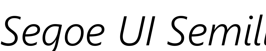 Segoe UI Semilight Italic Font Download Free